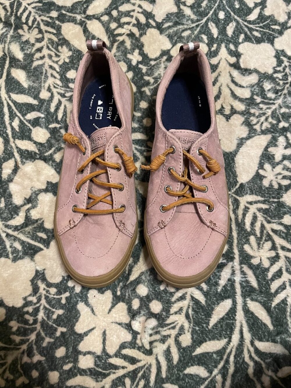 Sperry Crest Vibe Washable Leather Slip On Sneakers Rose Dust Mauve Pink